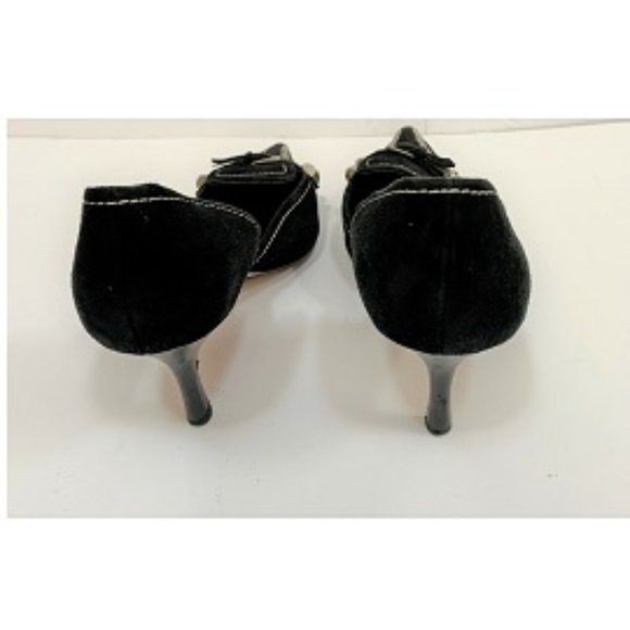 STEVEN By Steve Madden Black Suede Heels - Picture 4 of 6